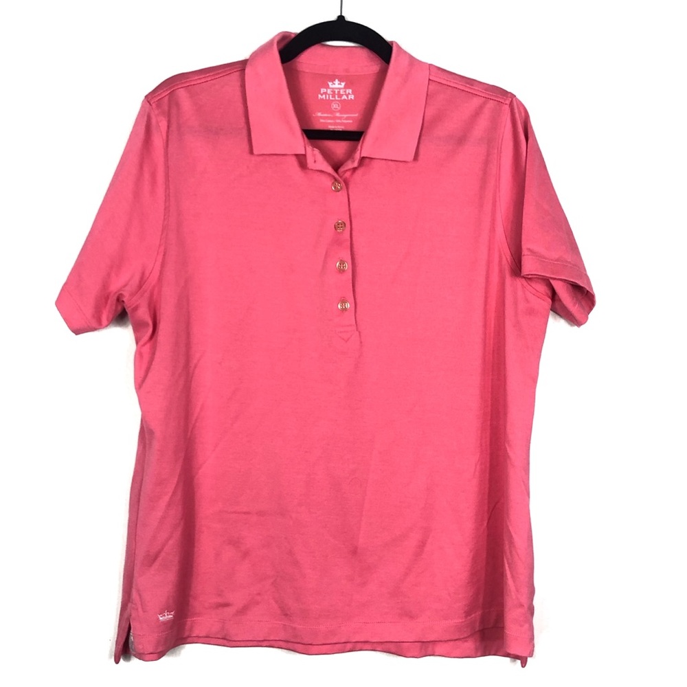 Peter Millar Coral Short Sleeve Polo